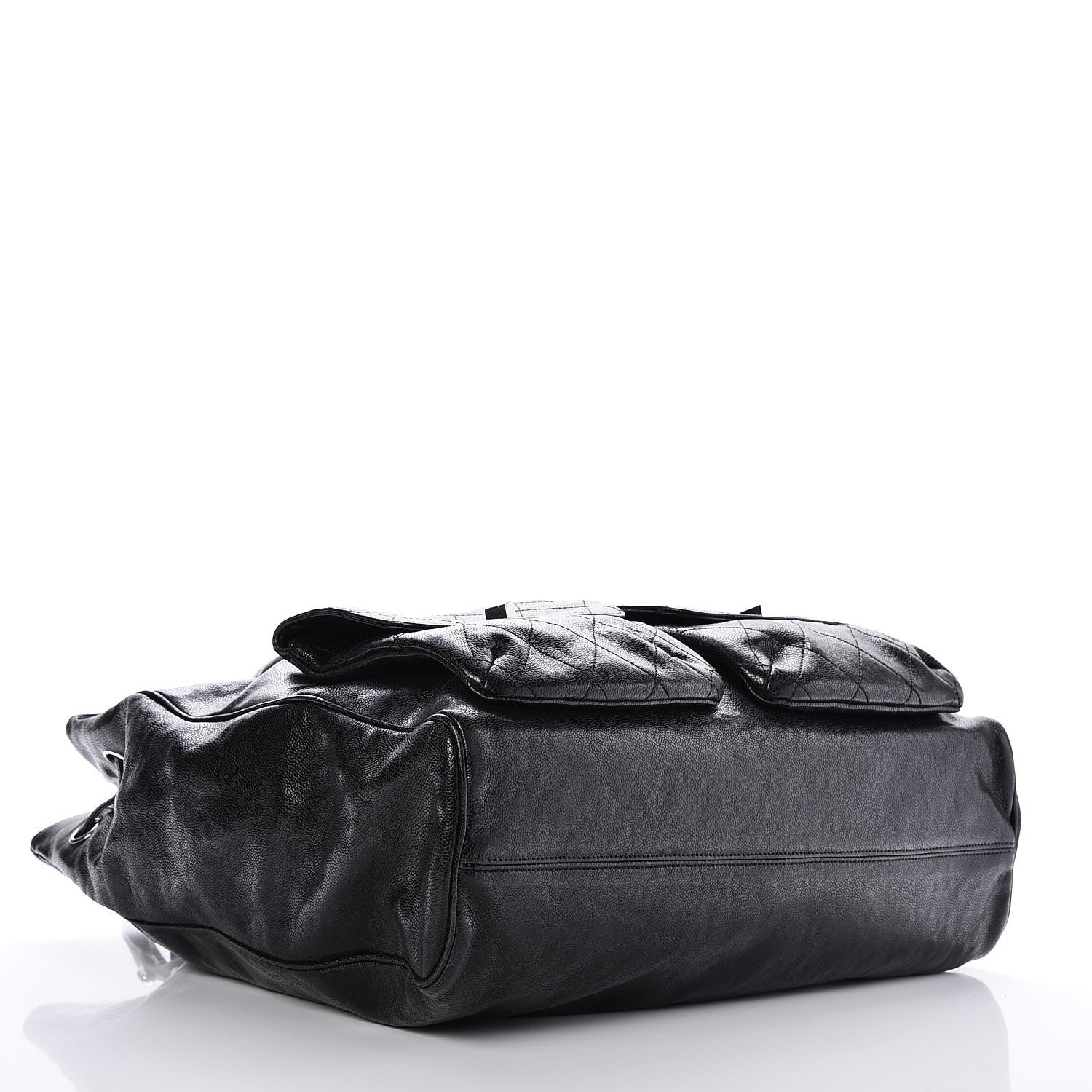Chanel Glazed Caviar Large Pocket In The City Tote Black 4 of 7