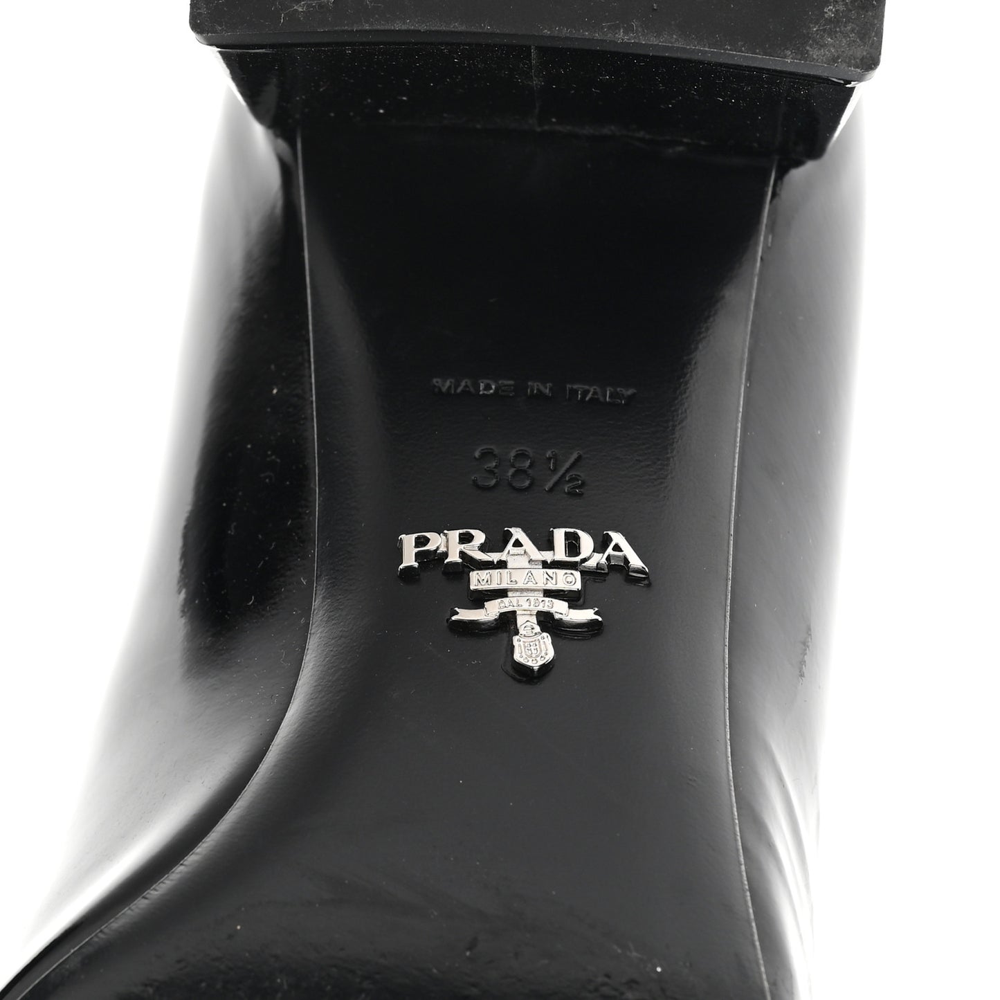 Vernice Metal Triangle Logo 45mm Loafer Pumps 38.5 Black