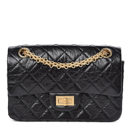 Chanel Aged Calfskin Quilted 2.55 Reissue Mini Flap Black 1 of 11