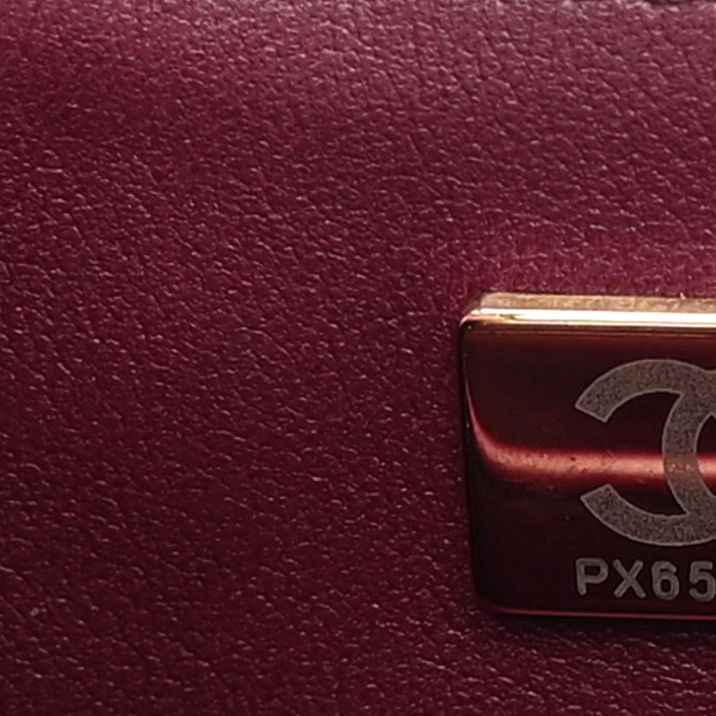 Lambskin Enamel Quilted Mini Coco Hearts Square Flap Burgundy