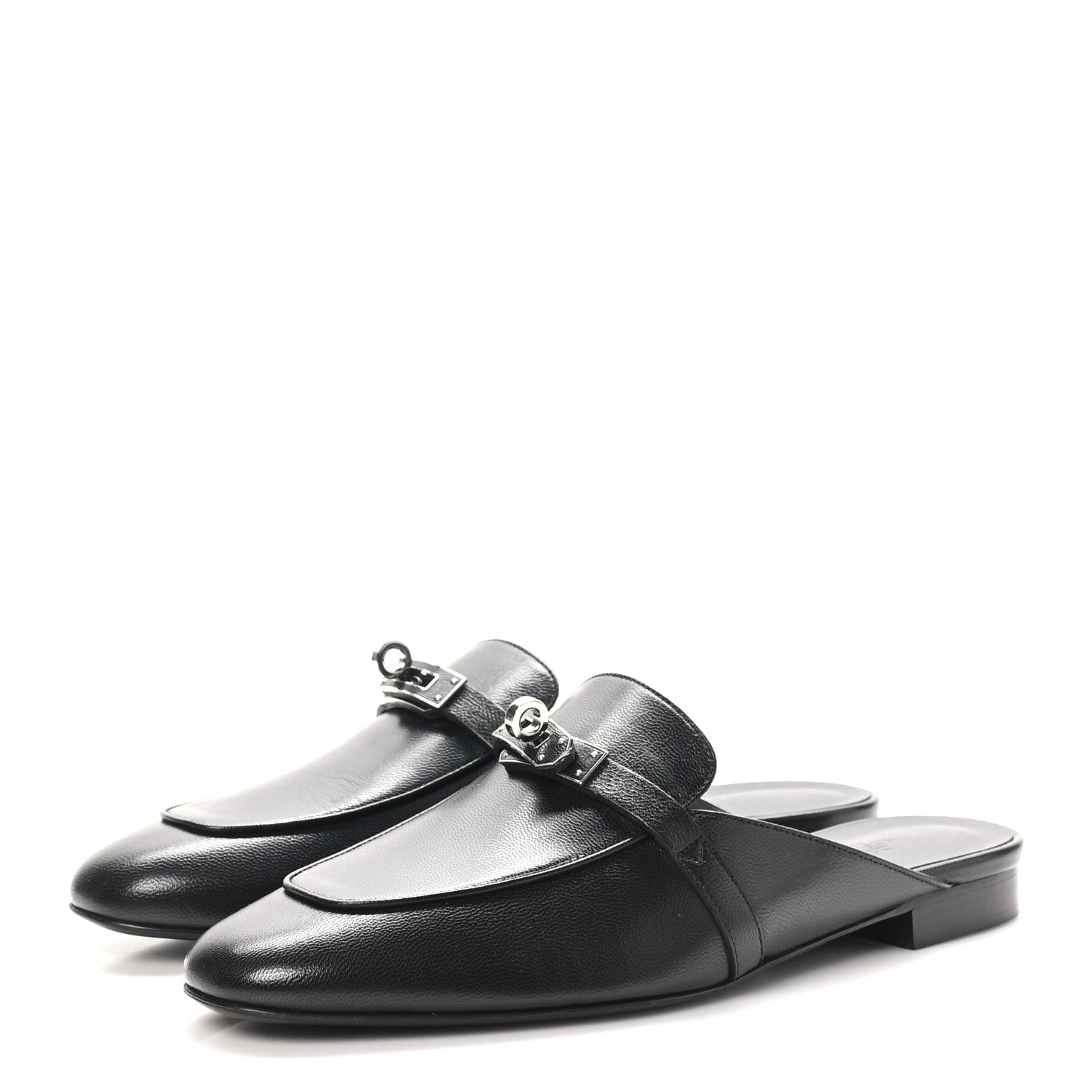 Hermes Goatskin Oz Mules 40 Black 4 of 11