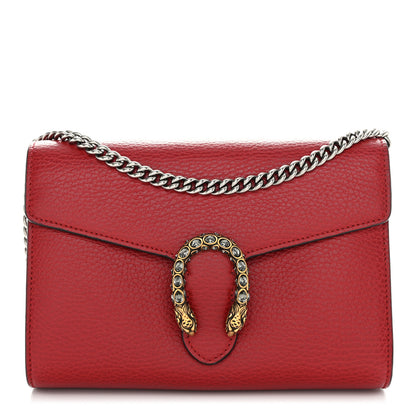 Gucci Calfskin Mini Dionysus Chain Wallet Hibiscus Red 1 of 10