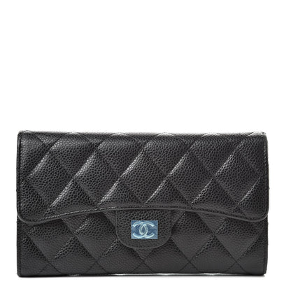 Chanel Caviar Quilted Large Flap Wallet Black 1 of 15