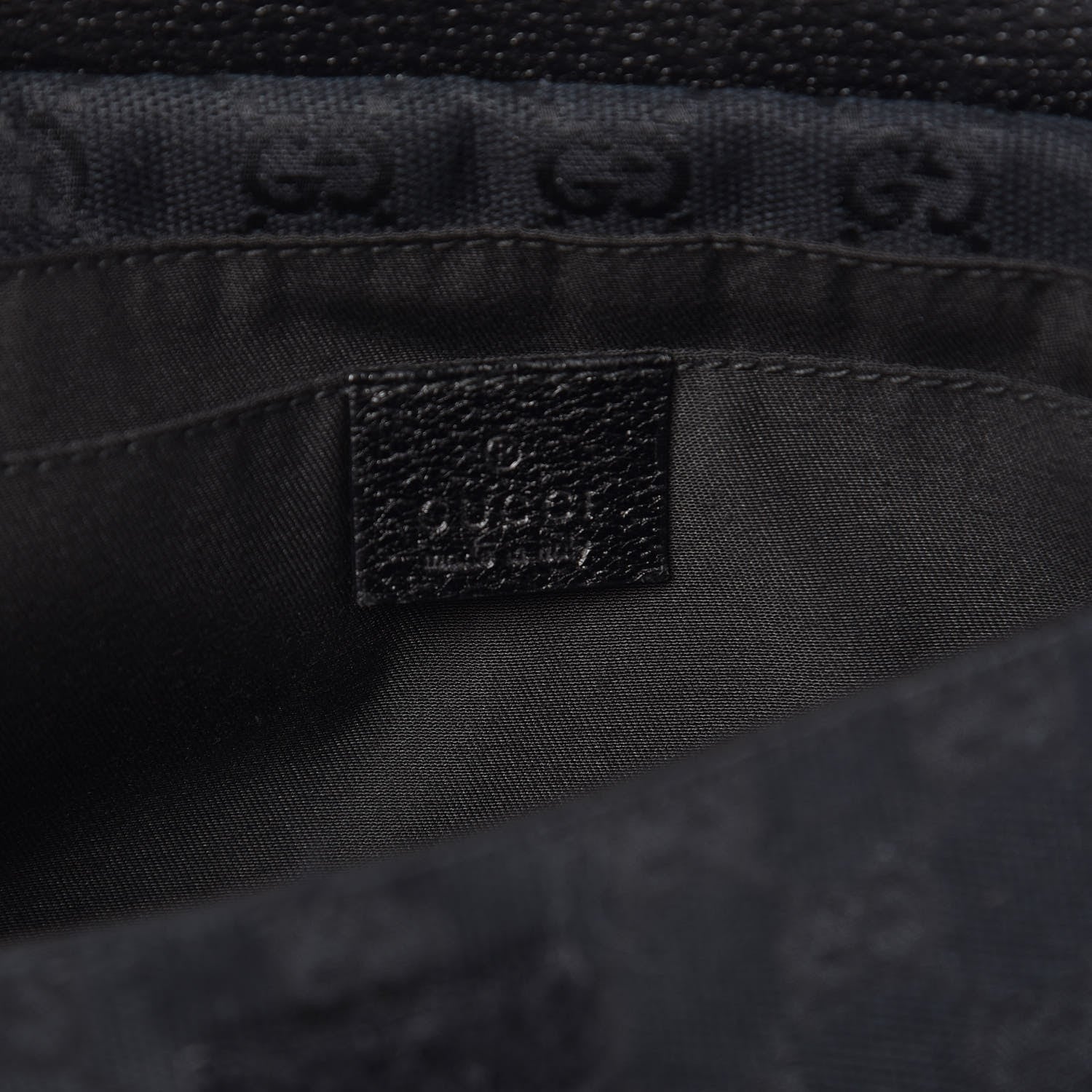 Gucci Monogram Web Belt Pouch Bag Black 6 of 10