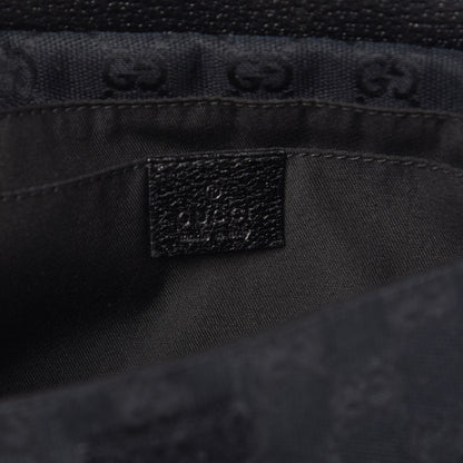 Gucci Monogram Web Belt Pouch Bag Black 6 of 10