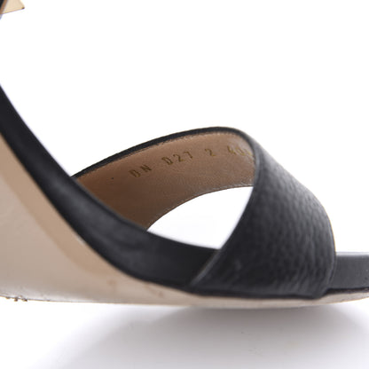 Valentino Garavani Pebbled Calfskin Rockstud Ankle Strap 5/105mm Sandals 40.5 Black 8 of 13