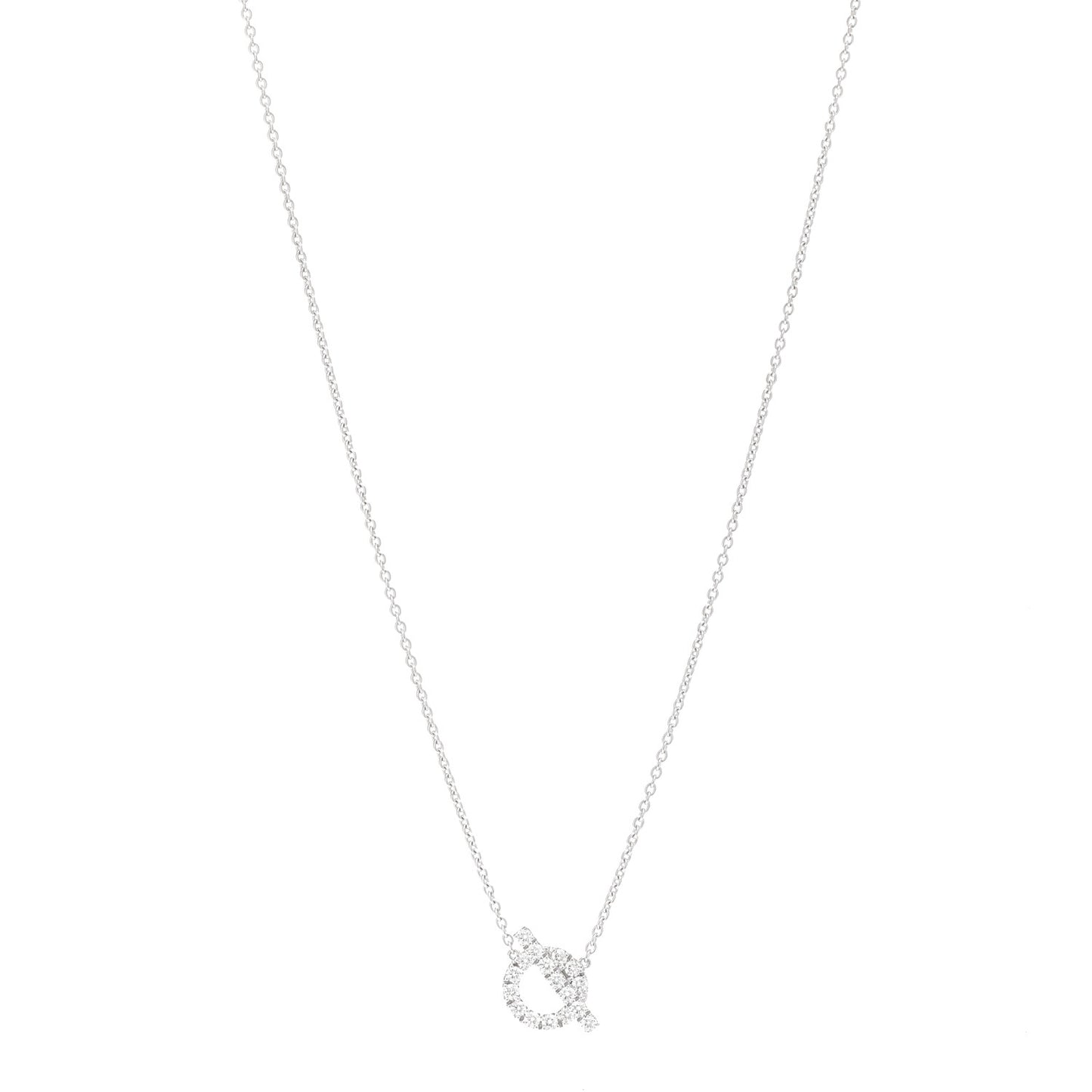 18K White Gold Diamond Finesse Pendant Necklace