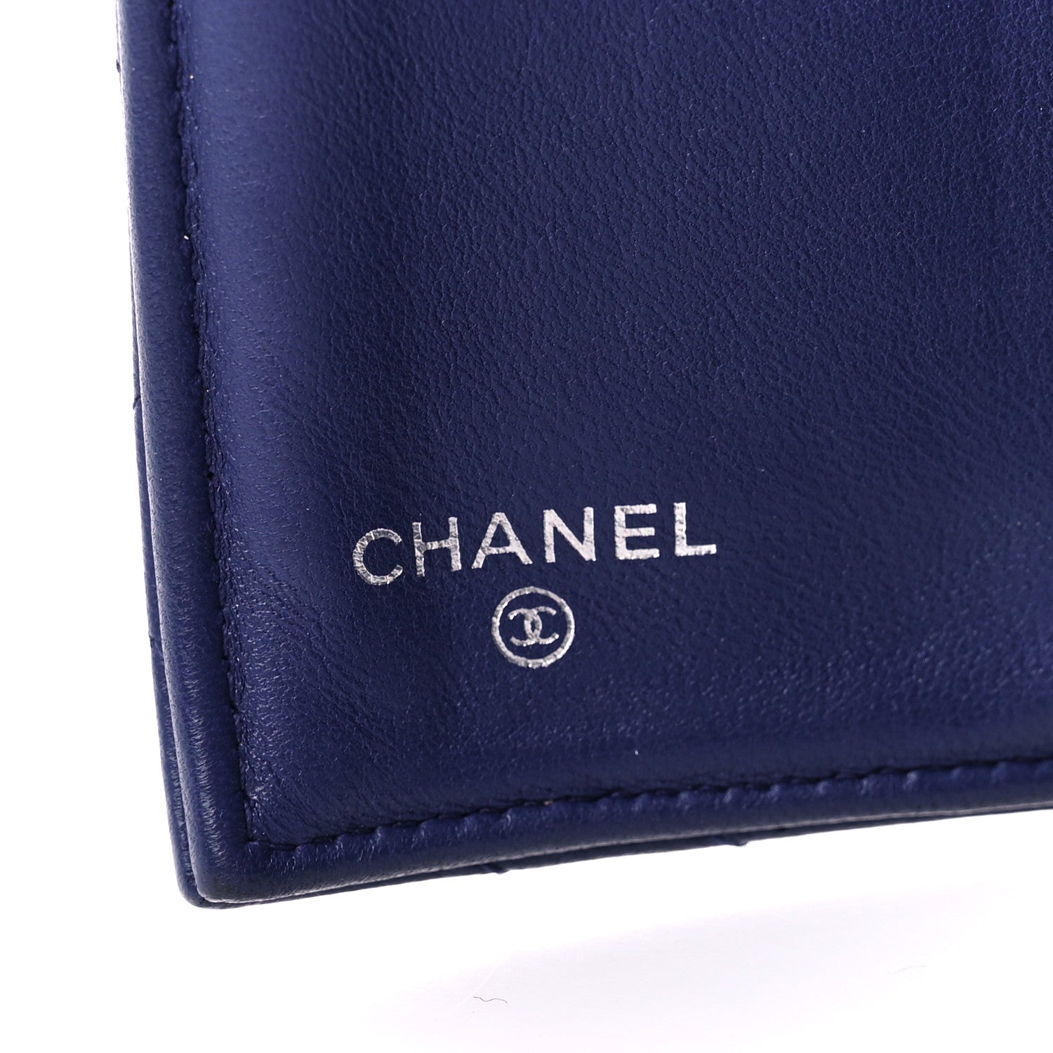 Chanel Lambskin Quilted Large Gusset Flap Wallet Blue 8 of 12
