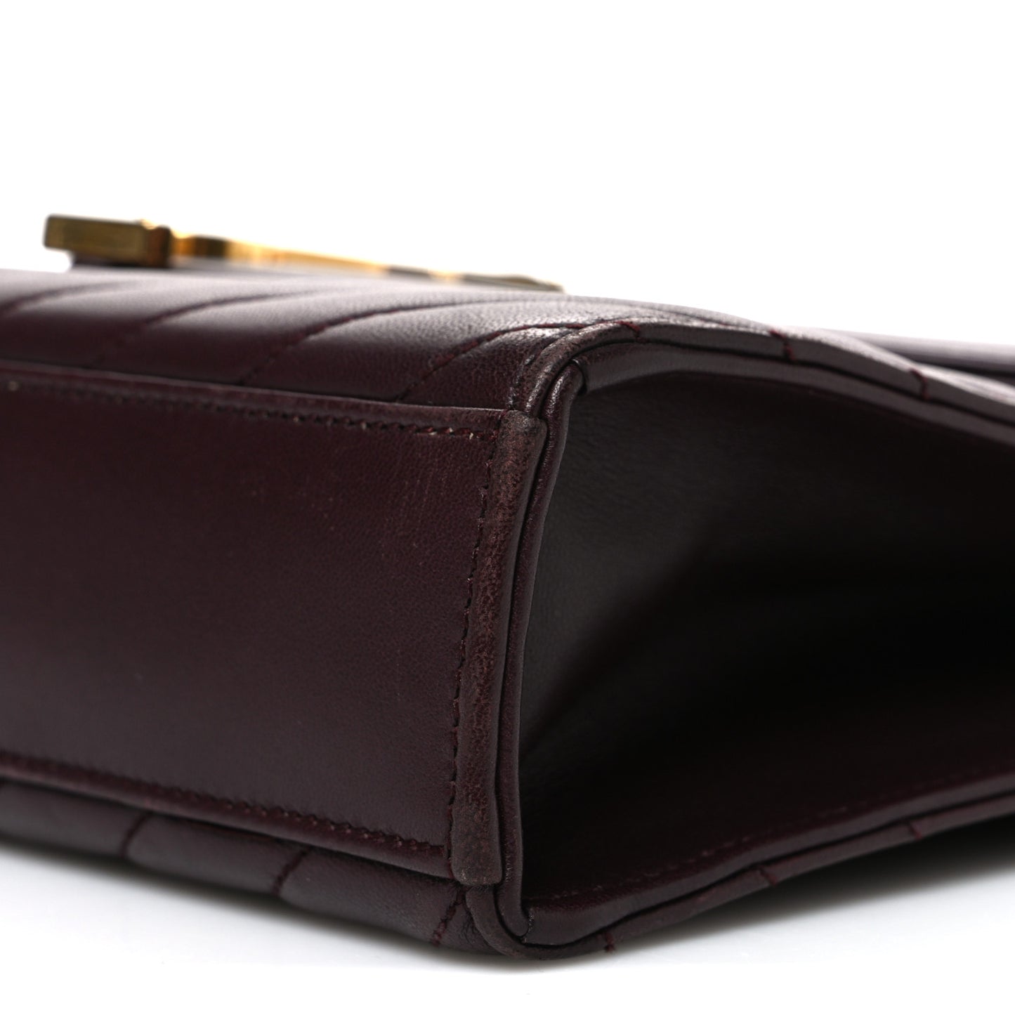 Lambskin Matelasse Chevron Medium Monogram Satchel Amaranto