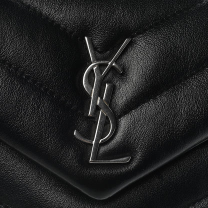 Saint Laurent Calfskin Y Quilted Monogram Toy Loulou Crossbody Bag Black 10 of 17