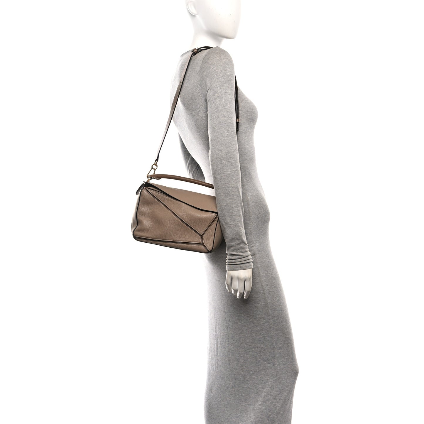 Grained Calfskin Small Puzzle Bag Sand Mink