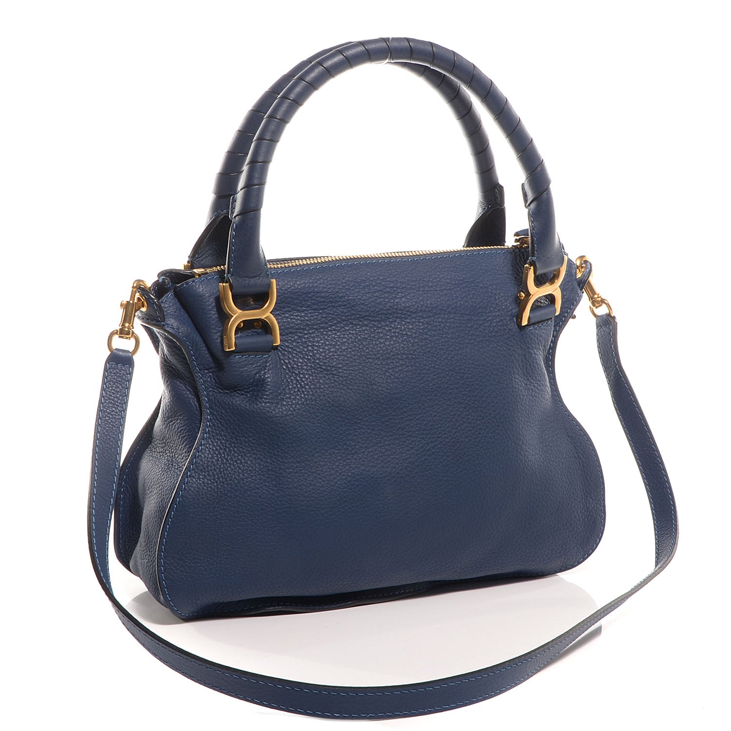 Chloe Calfskin Medium Marcie Satchel Scuba Blue 3 of 10