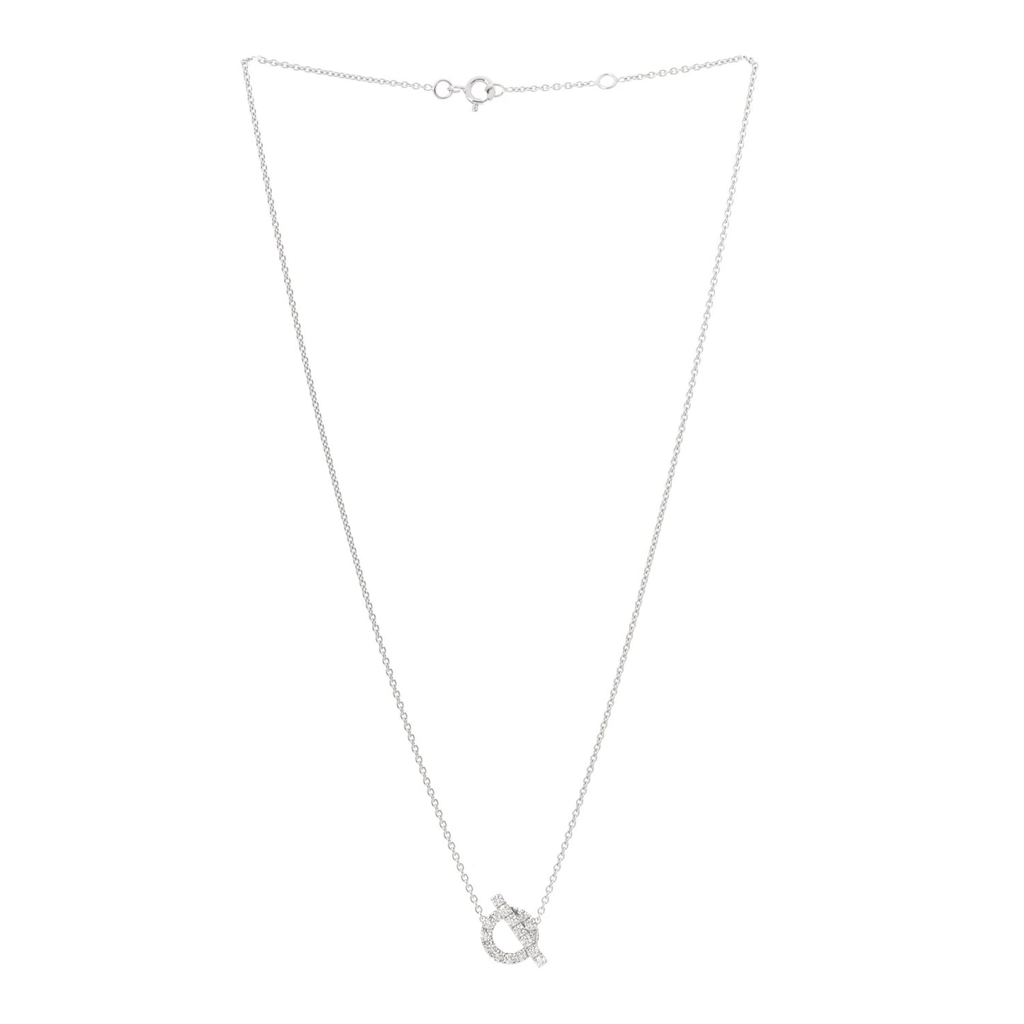 18K White Gold Diamond Finesse Pendant Necklace