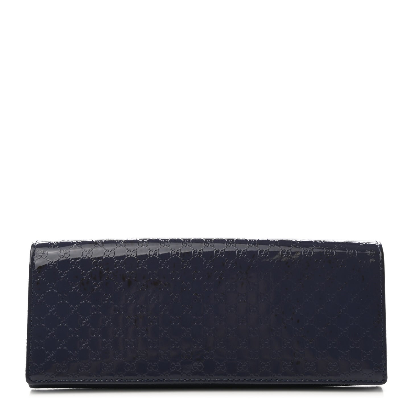 Patent Microguccissima Small Broadway Clutch Blue