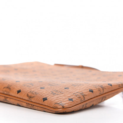 MCM Visetos Medium Crossbody Pouch Cognac 7 of 8