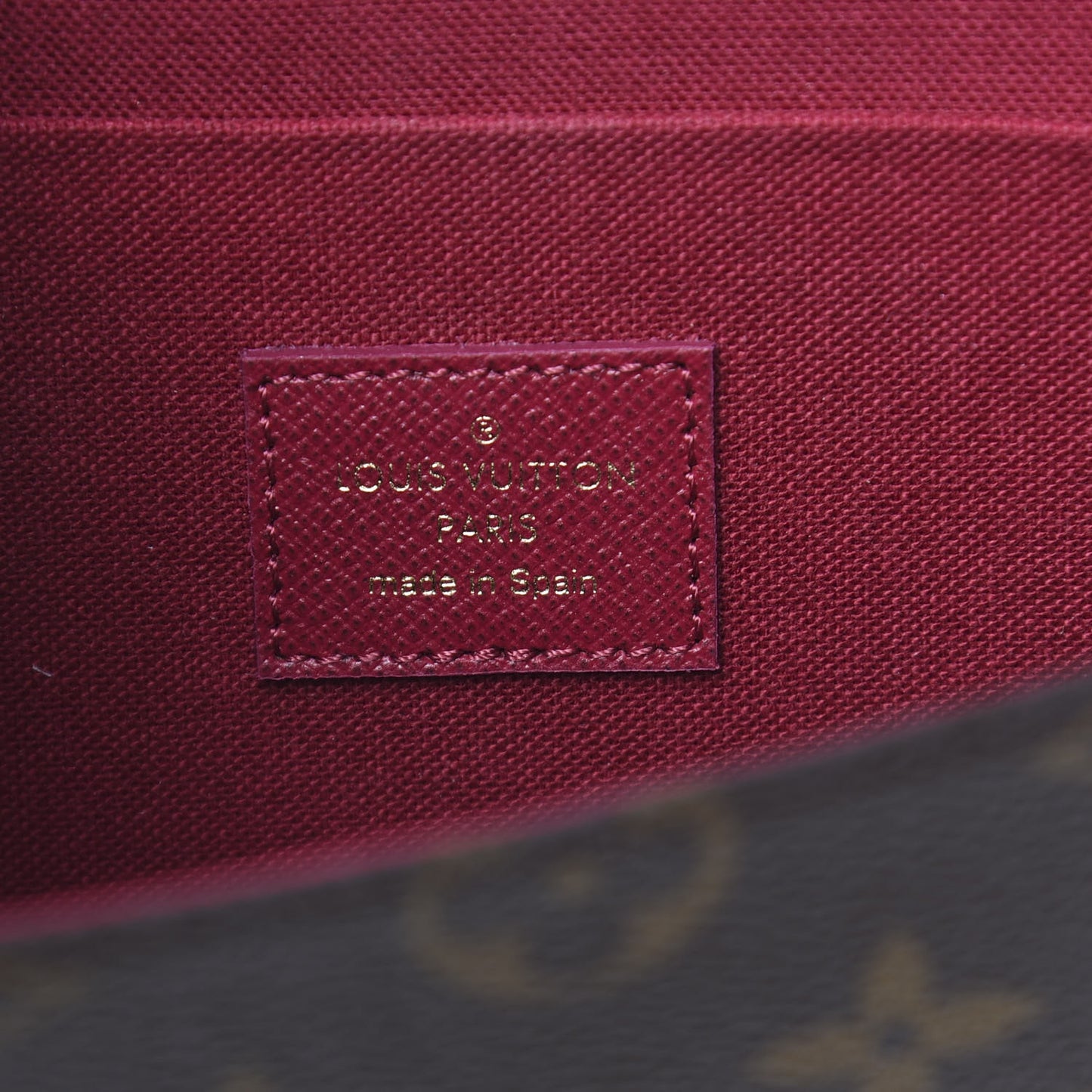 Monogram Pochette Felicie Chain Wallet Fuchsia