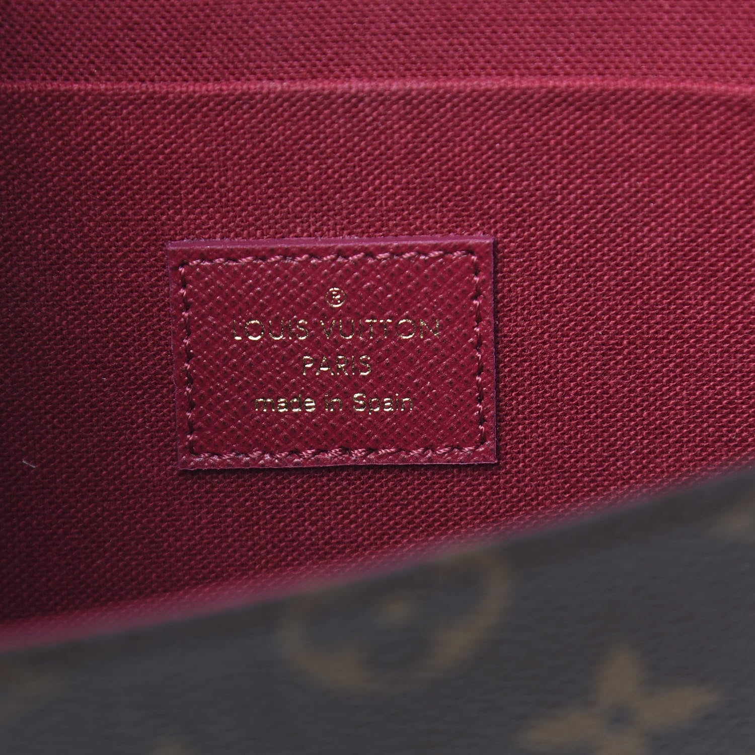 Louis Vuitton Monogram Pochette Felicie Chain Wallet Fuchsia 6 of 11