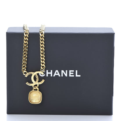 Chanel Metal Natural Stones CC Necklace Gold 5 of 5