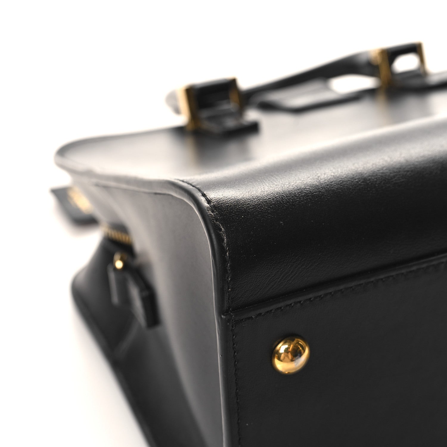 Saint Laurent Calfskin Monogram Baby Cabas Black 11 of 12