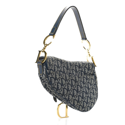 Christian Dior Monogram Saddle Bag Blue 2 of 13
