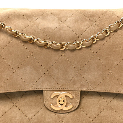 Chanel Suede Calfskin Small Souplissimo Maxi Flap Dark Beige 8 of 10