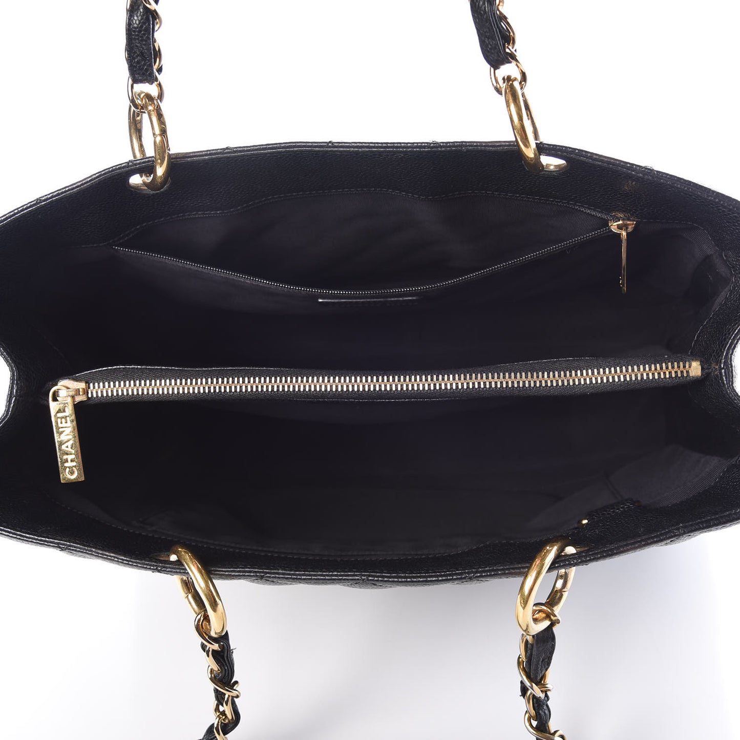 Caviar Quilted Grand Shopping Tote GST Black