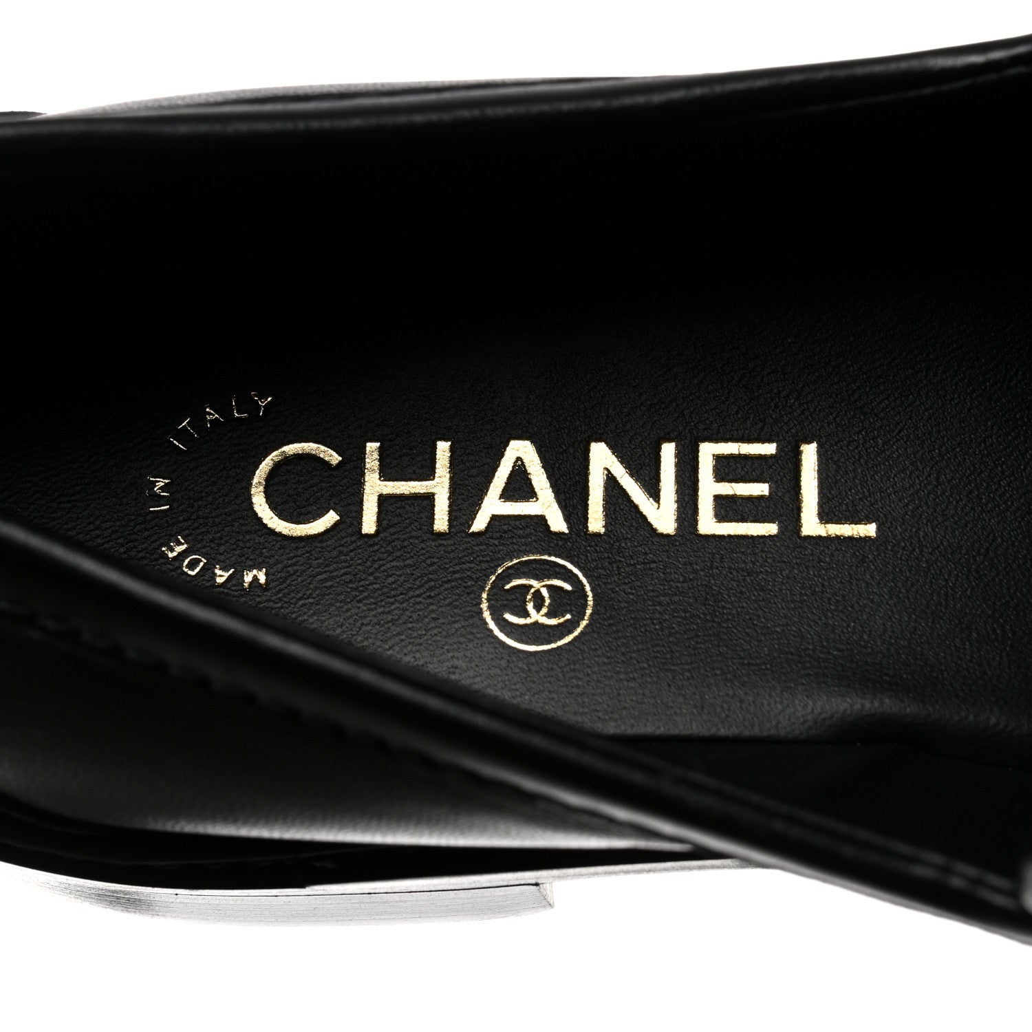 Chanel Lambskin Quilted CC Turnlock Loafers 37.5 Black 7 of 9