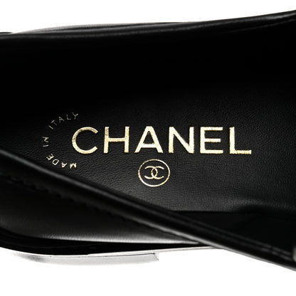 Chanel Lambskin Quilted CC Turnlock Loafers 37.5 Black 7 of 9