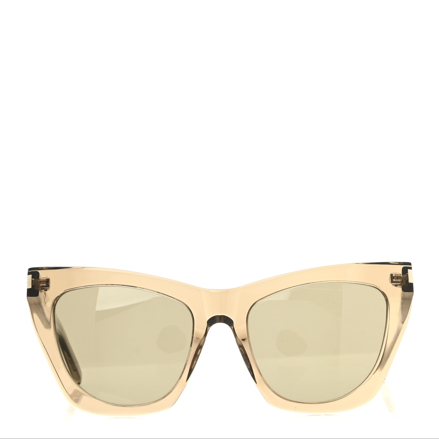 Saint Laurent Acetate New Wave SL214 Kate Cat Sunglasses Transparent Brown 2 of 9