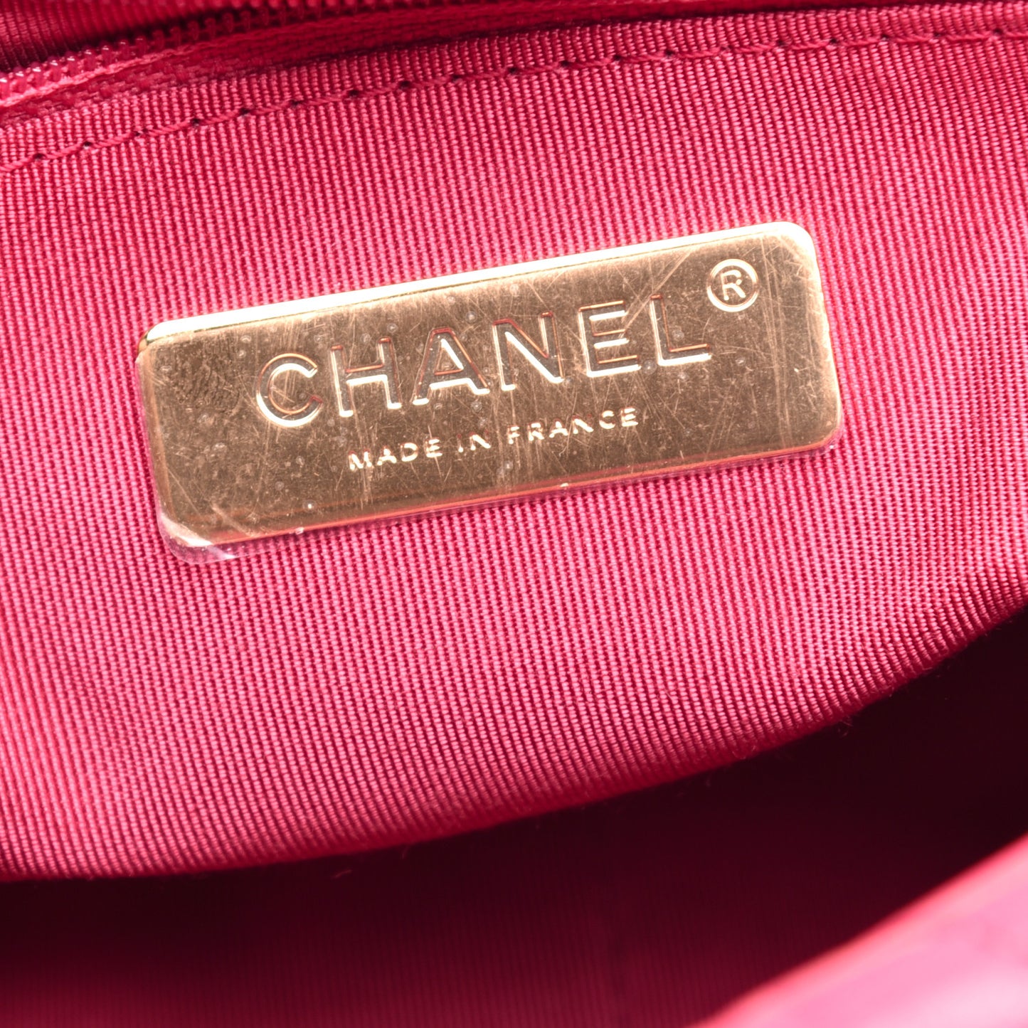 Shiny Goatskin Quilted Medium 19 Flap Pink