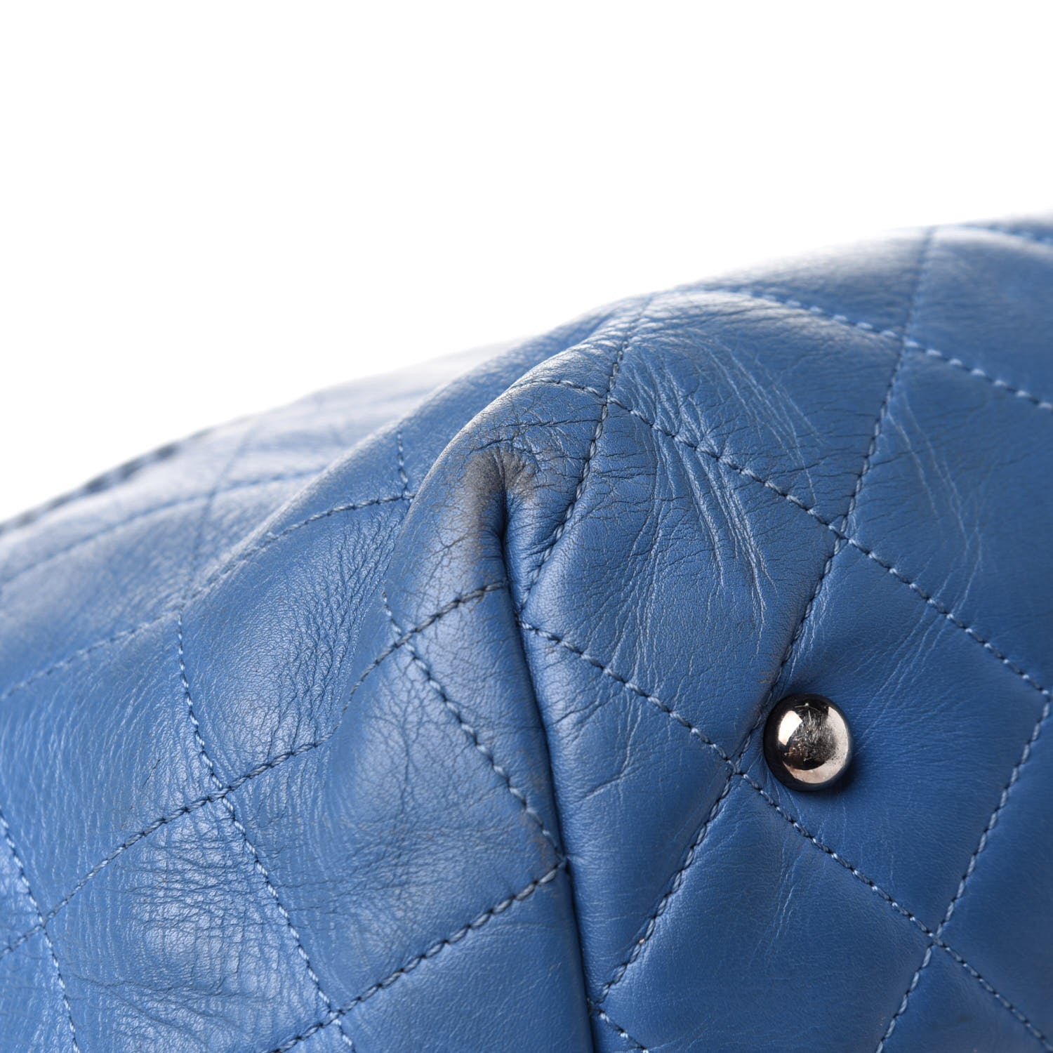 Chanel Calfskin Perforated Up In The Air North South Tote Blue 11 of 16