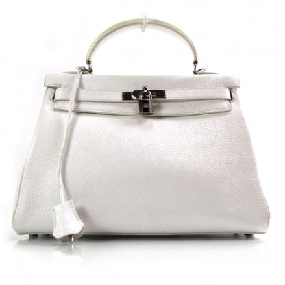 Hermes Taurillon Clemence Kelly 32 White 1 of 13