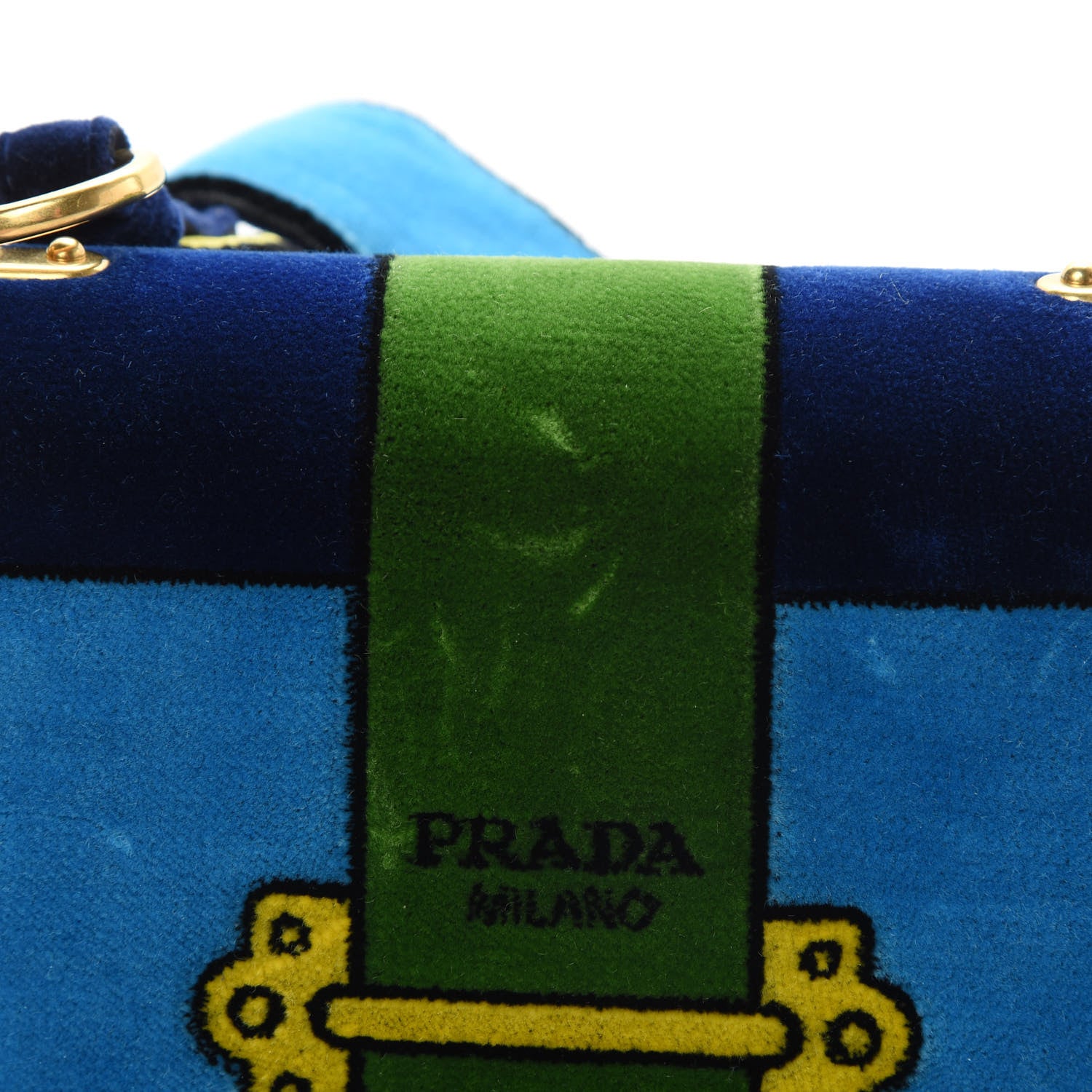 Prada Velvet Cahier Shoulder Bag Azzurro 13 of 14