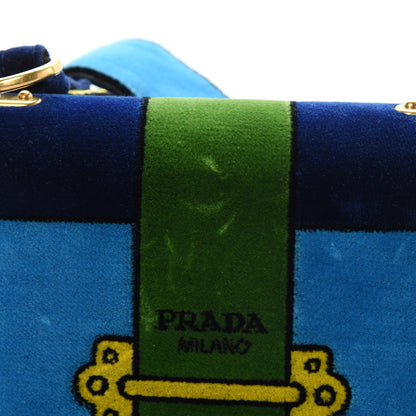 Prada Velvet Cahier Shoulder Bag Azzurro 13 of 14