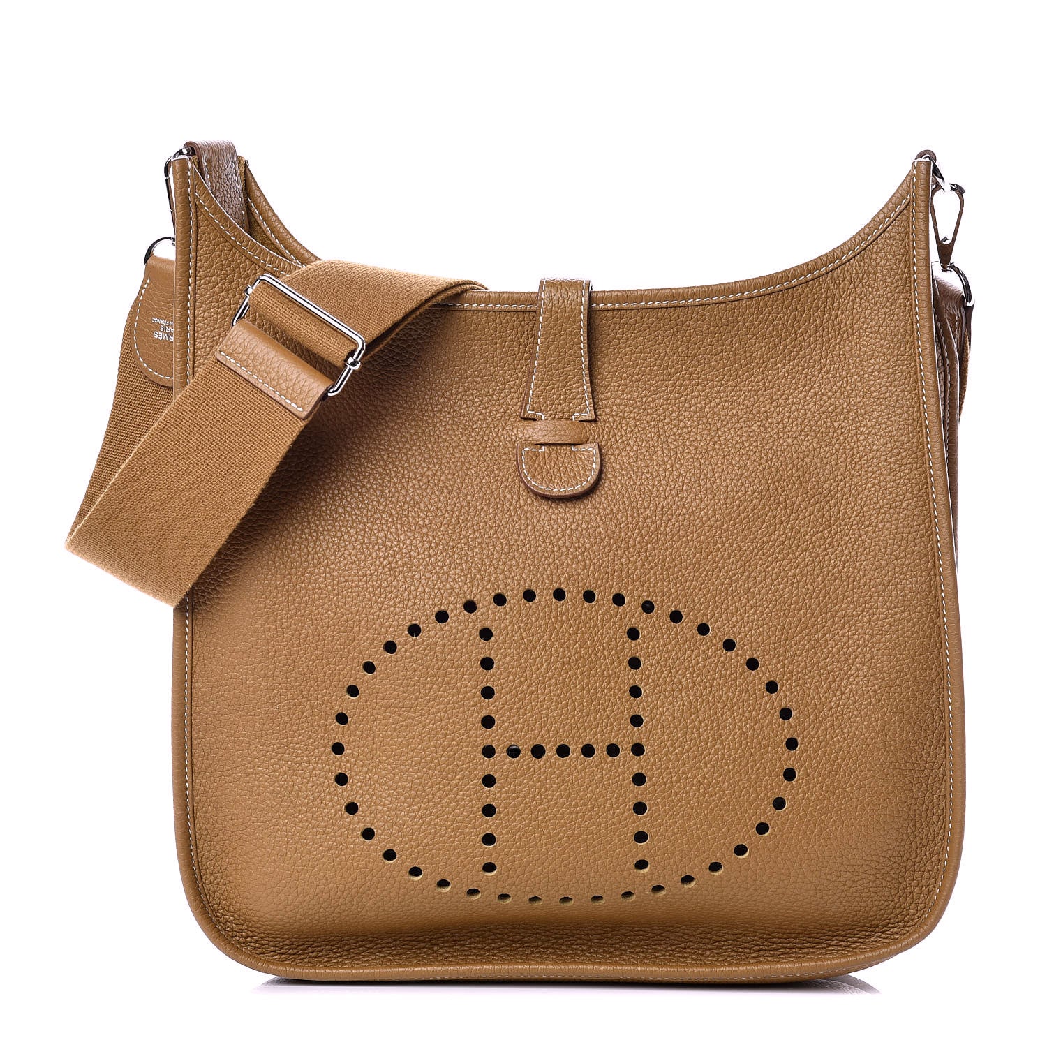 Hermes Taurillon Clemence Evelyne III GM Sable 1 of 12