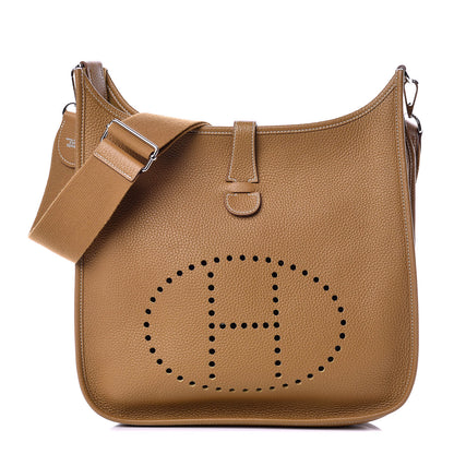 Hermes Taurillon Clemence Evelyne III GM Sable 1 of 12