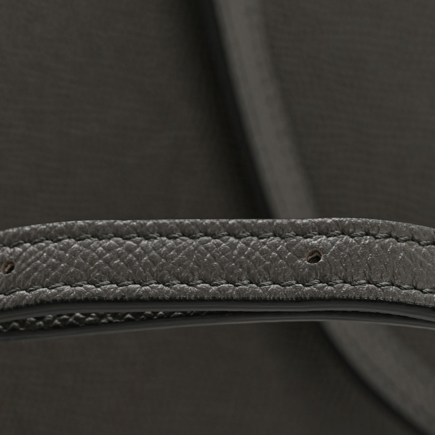 Grained Calfskin Nano Belt Bag Grey