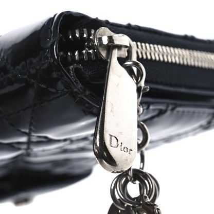 Christian Dior Patent Cannage Lady Dior Continental Wallet Black 12 of 13