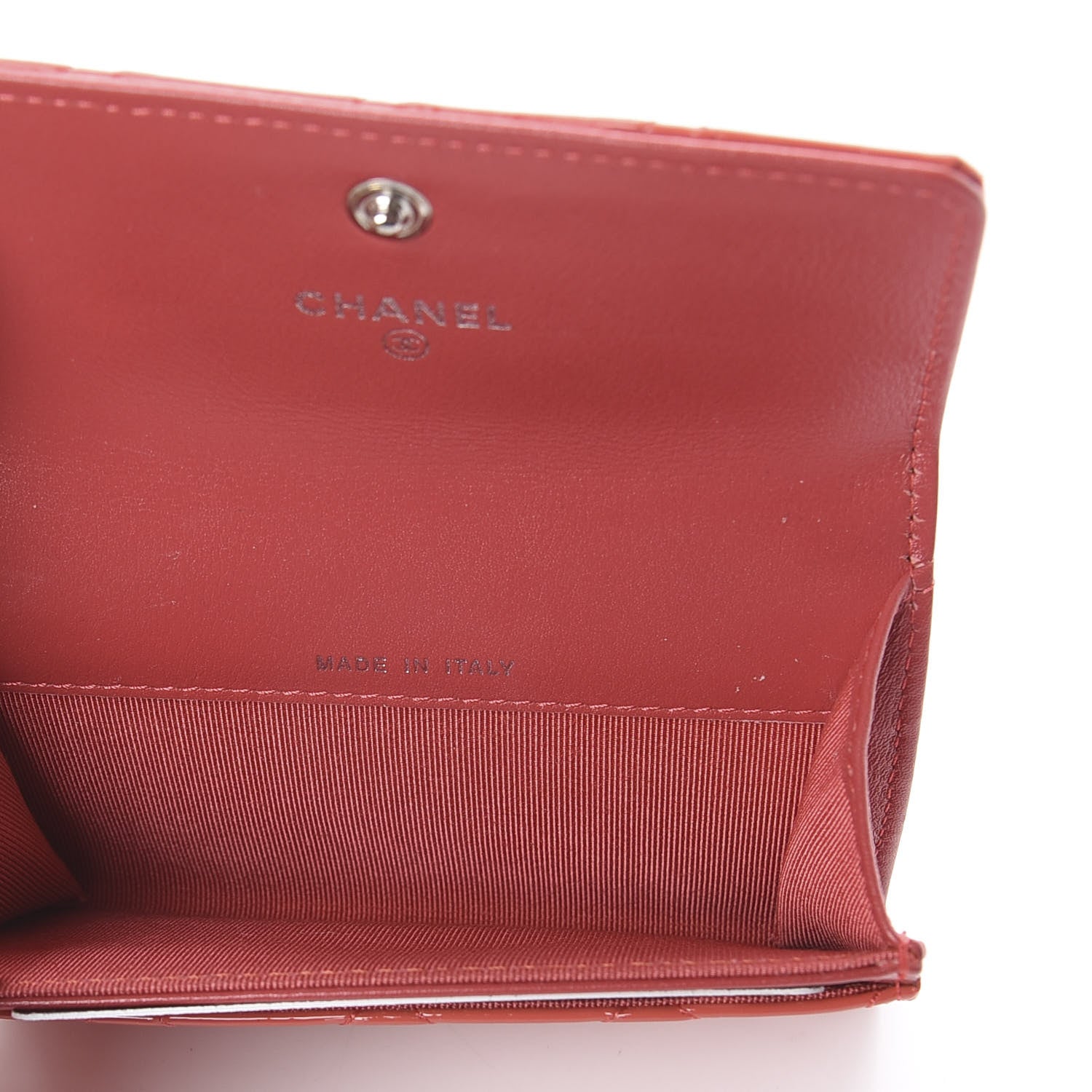 Chanel Patent Quilted Flap Card Holder Dark Pink 4 of 7
