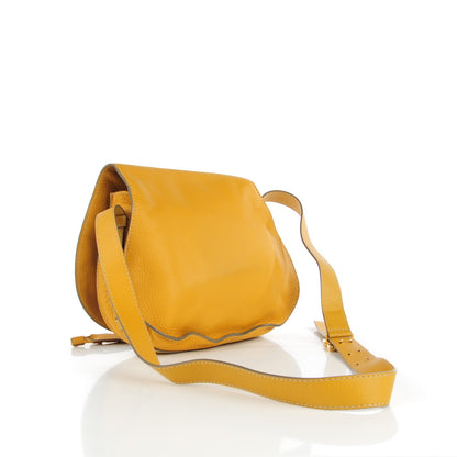 Chloe Calfskin Medium Marcie Round Crossbody Bag Curry Yellow 4 of 10
