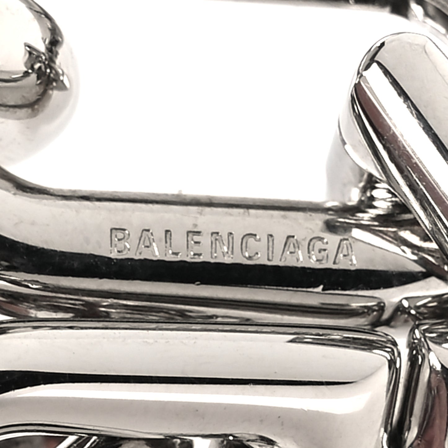 Metal B Chain Bracelet Silver