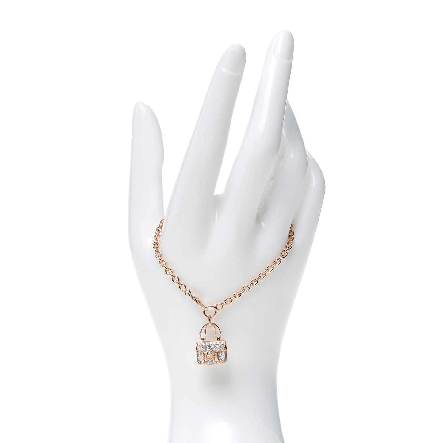 18K Rose Gold Diamond Constance Amulettes Pave Bracelet ST
