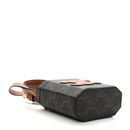 Celine Calfskin Triomphe Canvas Lock Bag Tan 4 of 8