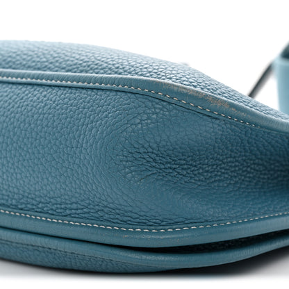 Hermes Taurillon Clemence Evelyne III GM Blue Jean 10 of 14