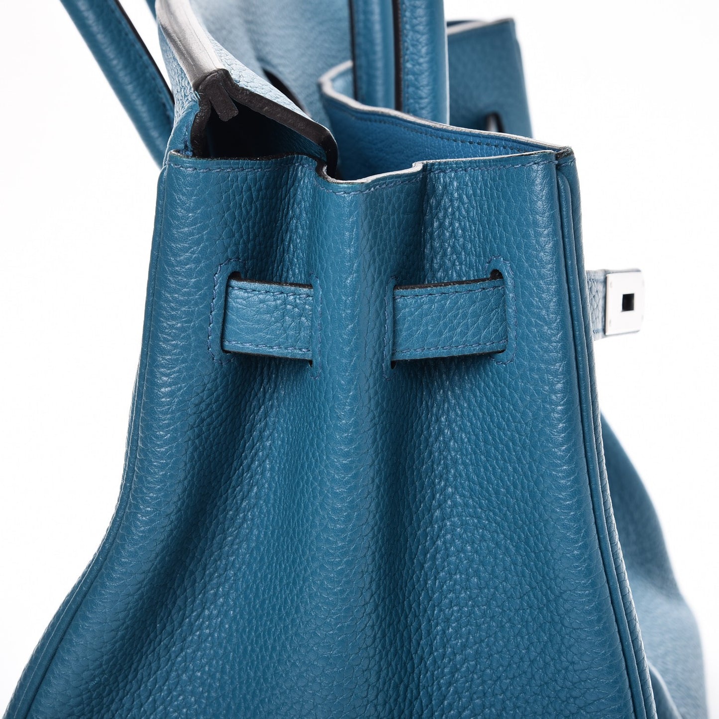 Taurillon Clemence Birkin 35 Bleu Izmir