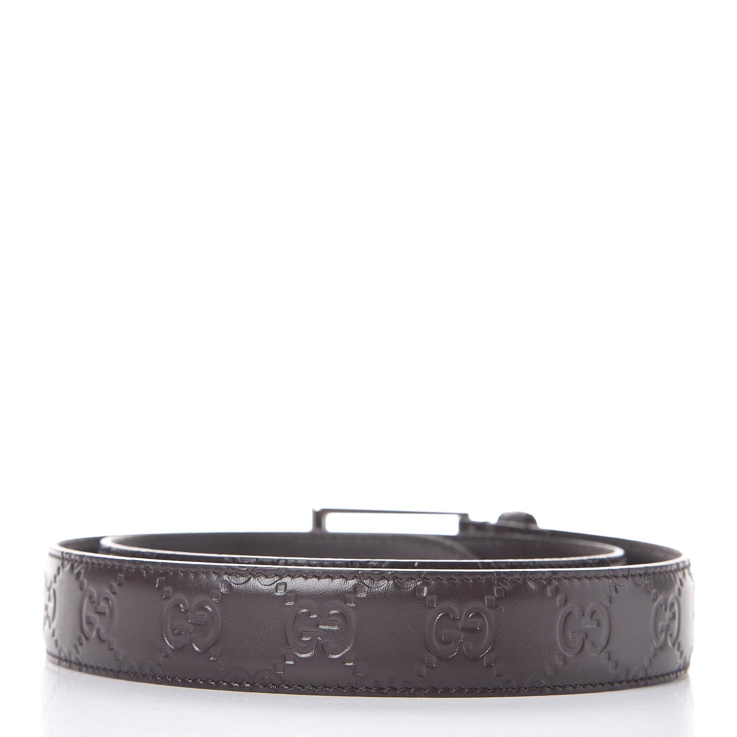 Gucci Guccissima Signature 40mm Belt 90 36 Chocolate 3 of 8