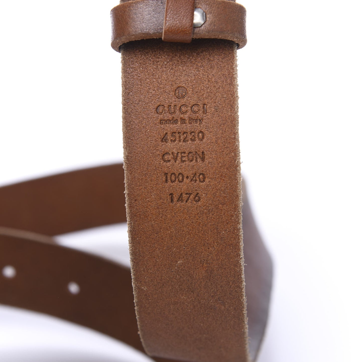 Cuoio Toscano Nickel Feline Buckle Belt 100 40 Cuir