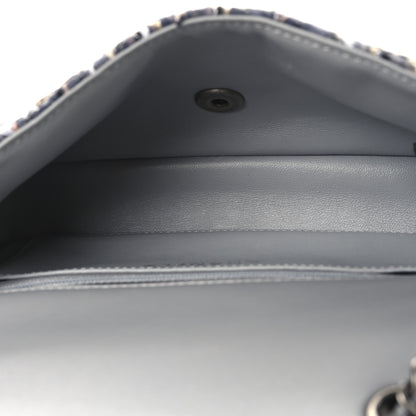 Chanel Tweed Quilted Mini Side Pearl Flap Bag Grey 5 of 10