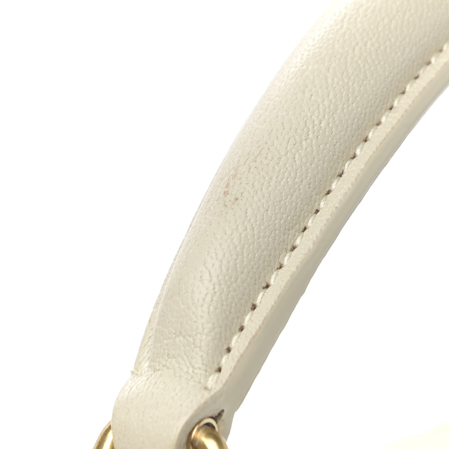 Saint Laurent Sheepskin Matelasse Chevron Monogram Medium College Bag Vintage Blanc 12 of 13