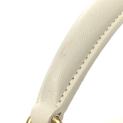 Saint Laurent Sheepskin Matelasse Chevron Monogram Medium College Bag Vintage Blanc 12 of 13